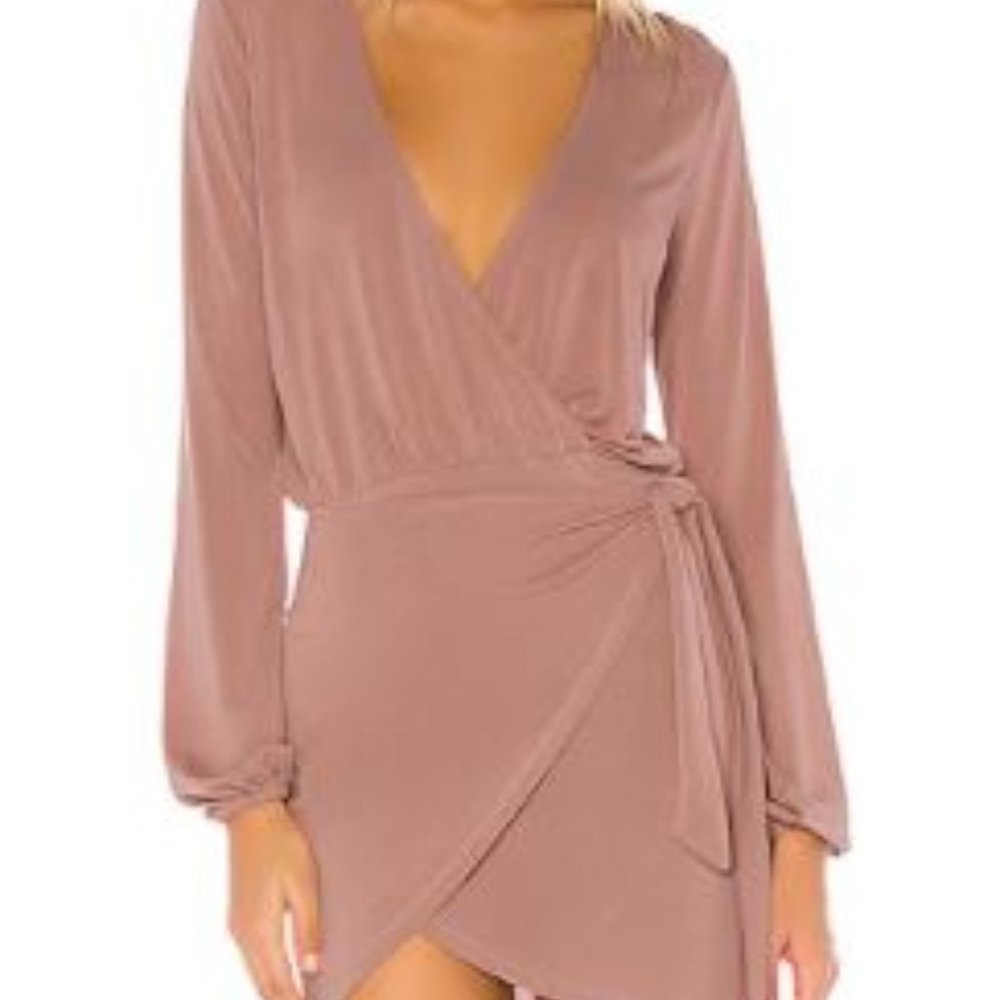 Emmy wrap Dress - Mauve - tags on